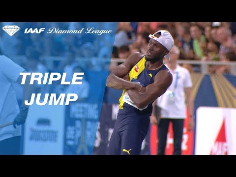 Will Claye launches himself over 18 meters in the Paris Triple Jump - IAAF Diamond League 2019