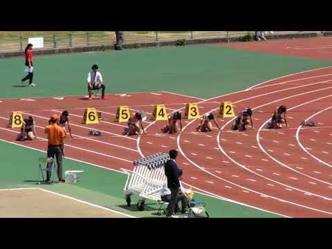 20180429 大阪陸上競技カーニバル　中学女子　100m　予選　8組