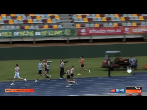 Men 110 Metre Hurdles 106.7cm Open Finals 2022 Brisbane Track Classic