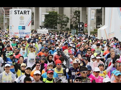 ３万６０００人が都心を力走=東京マラソン