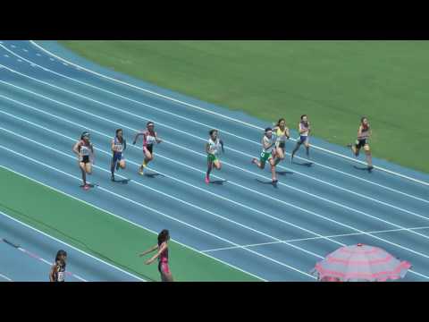 H28　関東中学校陸上競技大会 　1年女子100m　決勝　大会新記録　綿貫　真尋（新座第六）