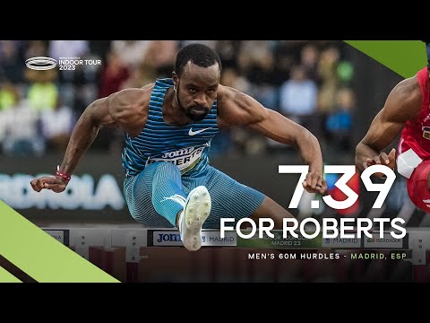 Roberts 🇺🇸 dips under 7.40 in the men&#039;s 60m hurdles 💪 | World Indoor Tour 2023