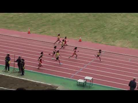 2018 第1回県記録会 中学女子100m12組