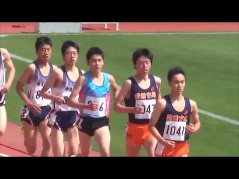 群馬県高校総体2017 中北部地区予選会 男子1500m1組