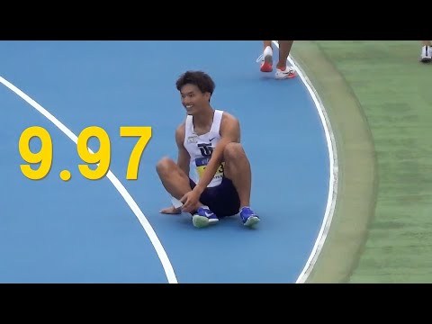 柳田大輝 9秒台！（追参）準決勝 男子100m 考日本学生個人陸上2024