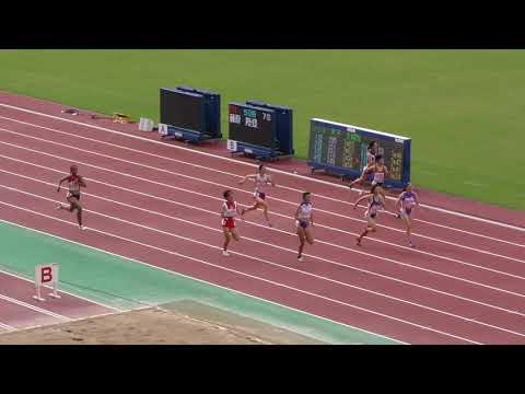 女子200m決勝　U18日本選手権R01