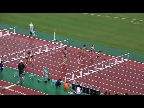 女100mH 決勝　2017福岡県高校新人陸上