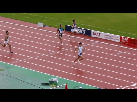 男子400m予選2組　U20日本選手権 R01