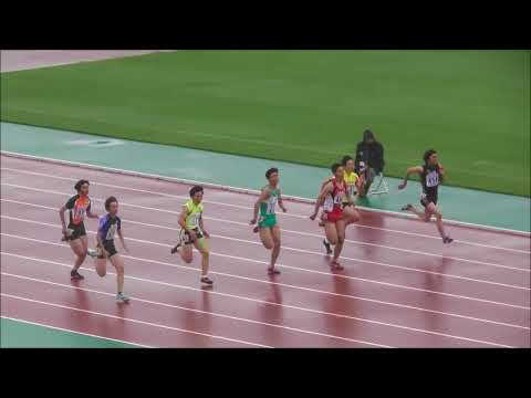 男子100m_予選2組_第71回北海道高校陸上20180613