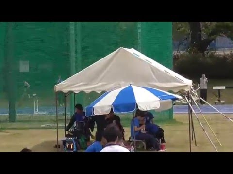 【中大陸上部】280410日体対抗400mH 2組 平村54.75