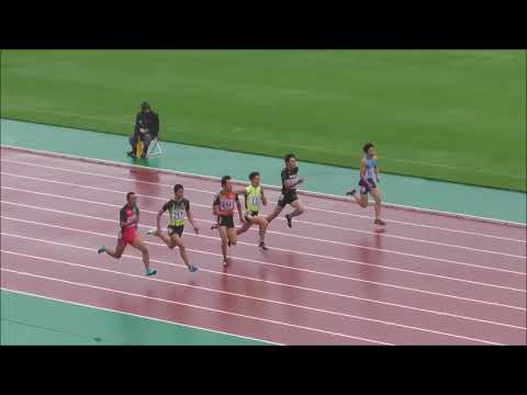 男子100m_予選1組_第71回北海道高校陸上20180613