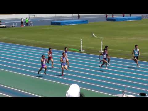 20190812 第2回奈良市陸上競技記録会 男子 一般・高校 100m 第1ﾚｰｽ 1組