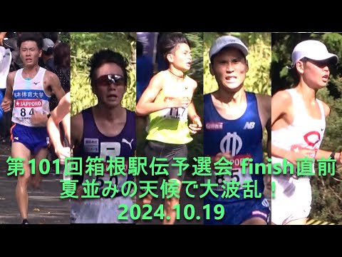 【現地観戦】第101回箱根駅伝予選会 finish直前 大波乱！まさかの東海、明治/東農大1秒に泣く/立教大TOP、中央大6位通過 2024.10.19