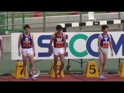 H30　関東インカレ　男子1部110mH　準決勝1組