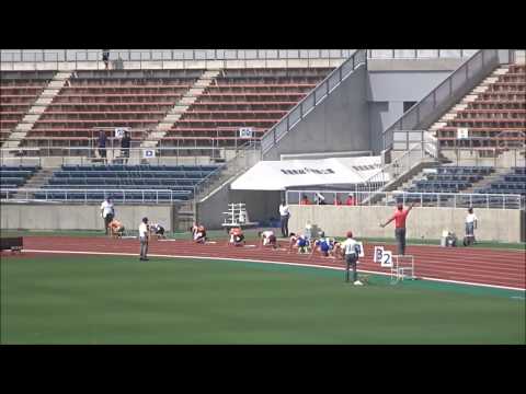男子200m予選2組、1着：松浦慶太（桑原中）23秒12　～四国中学総体2017・陸上競技～