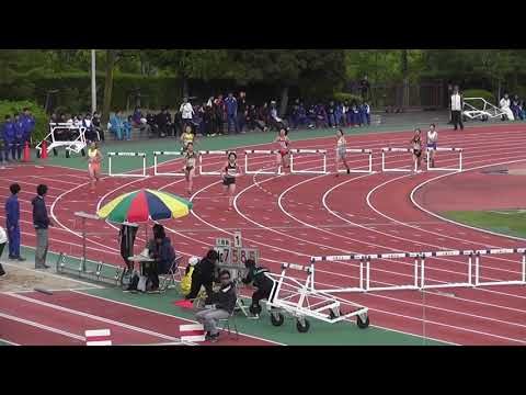 2018京都高校陸上　市内ブロック予選　女子400mH3組