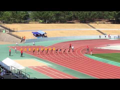 2016 8.8 中国中学校陸上競技選手権大会100m3年男子