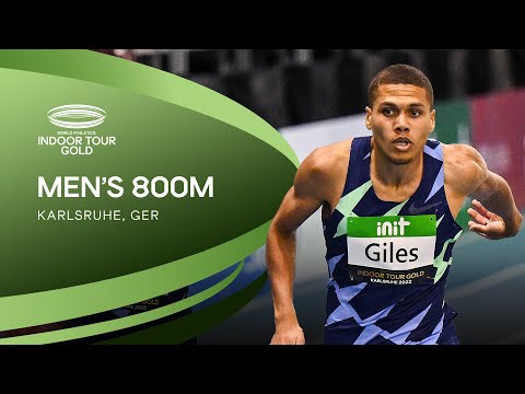 Elliot Giles returns over 800m in Karlsruhe | World Indoor Tour Gold 2022 Karlsruhe