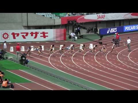 2017JPN champ Women100m heat2 Mizuki NAKAMURA11.74(-0.1)1st NISHIO11.81 中村水月 西尾香穂