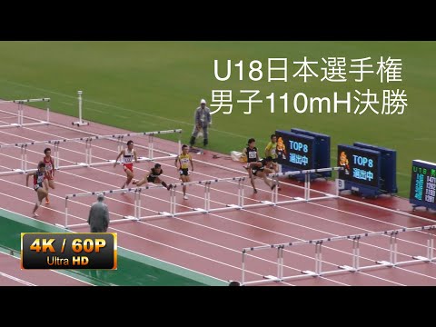 男子110mH決勝　U18日本選手権R01　４K60p