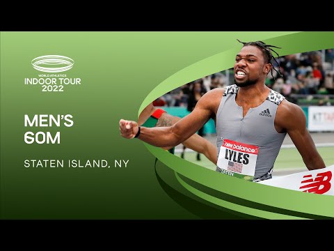 Noah Lyles claims first 60m pro win with 6.56 PB | World Indoor Tour Gold Staten Island 2022