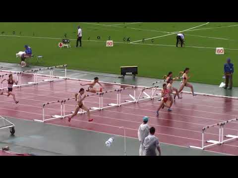 2018西日本インカレ陸上 女子100mH タイムレース1～7