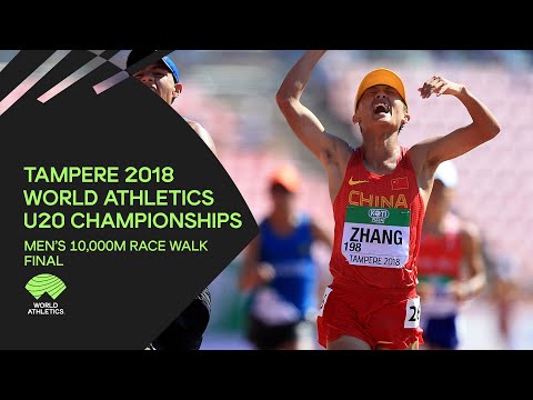 Men&#039;s 10,000m Race Walk Final - World Athletics U20 Championships Tampere 2018