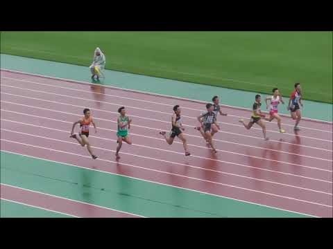 男子100m_準決勝2組_第71回北海道高校陸上20180613