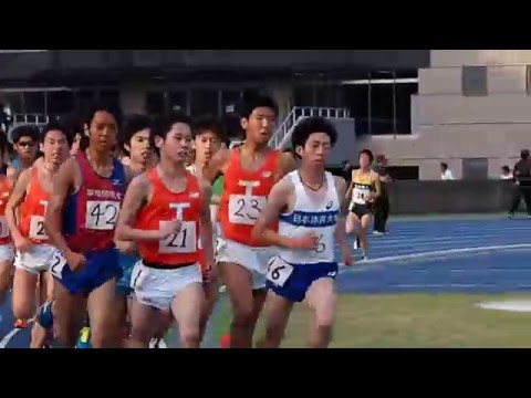 日体大記録会　男子10000m 3組(前編)　2016年5月14日