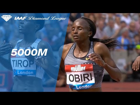 Hellen Obiri outmanuevers Sifan Hassan to win the 5000m in London - IAAF Diamond League 2019