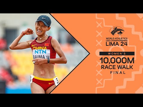 Baima dominates the 10,000m race walk in Lima | World Athletics U20 Championships Lima 2024