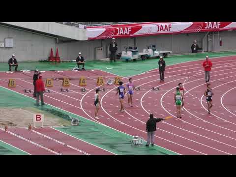 男子100m予選1組　U18日本選手権R01