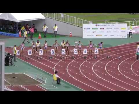 少年A女子100m準決勝1組 茨城国体