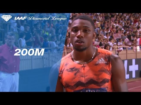 Noah Lyles 19.65 Wins Men&#039;s 200m - IAAF Diamond League Monaco 2018