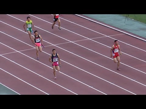 近畿インターハイ 男子4×100mリレー準決勝1組 2019.6.13 洛南/星林