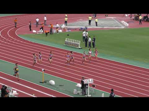 女子100m 準決勝1組　関東学生新人 R01