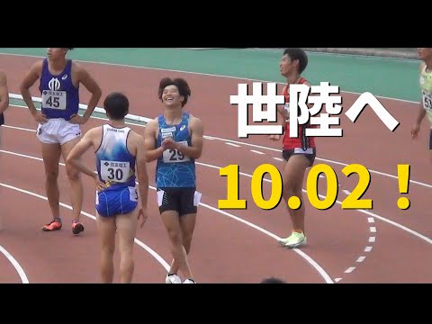 坂井隆一郎 9秒台まであと少し！予選 男子100m 布勢スプリント陸上2022