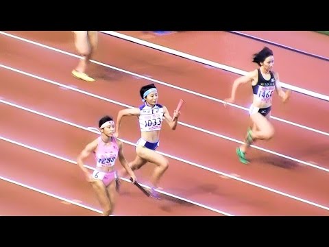 2015ユース陸上女子 4×100ｍR 予選1組 20151017