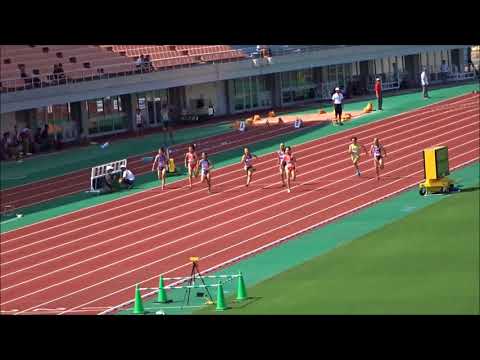 女子100m決勝、1着：川中葵琳（松山東高）11秒85 ～愛媛県高校陸上新人大会2017中予地区予選～