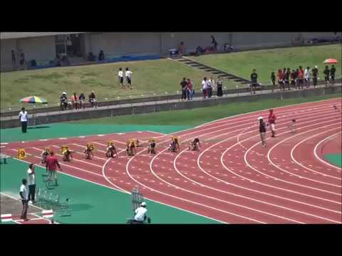 日浦理子（高知）13秒05、少年女子B　100m決勝　～国民体育大会　高知県選考会～