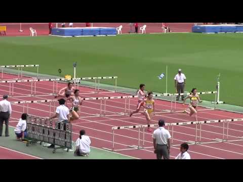 2015 東海高校総体陸上 女子100mH 予選1
