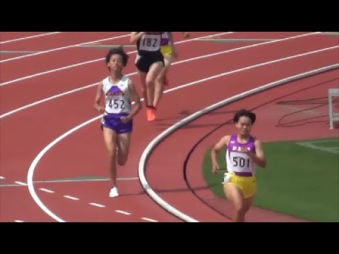 国体陸上群馬県予選2017 少年B女子800mタイムレース3組