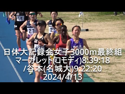 日体大記録会 女子3000m3組 名城大勢出走 2024.4.13