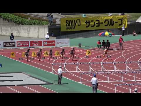 FUSE SPRINT2017 Women&#039;s100mH finals heat1 Yurika OSHIRO14.39(+1.8) 大城有利加近藤玲名西村佳央