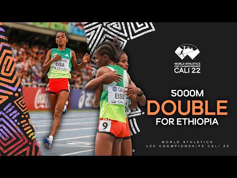Eisa and Wudu go for 5000m gold and silver | World Athletics U20 Championships Cali 2022