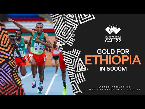 Yihune battles hard for 5000m gold | World Athletics U20 Championships Cali 2022