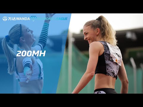 Line Kloster wins the 200m hurdles at the Impossible Games - Wanda Diamond League 2020