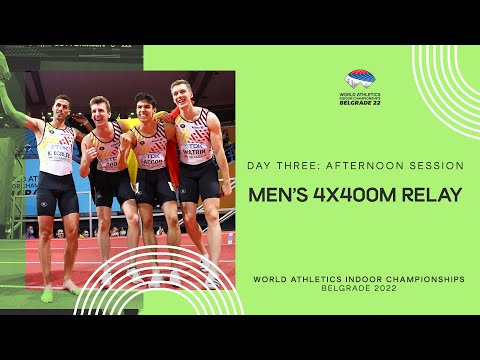 Belgium wins men&#039;s 4x400m gold | World Indoor Championships Belgrade 22