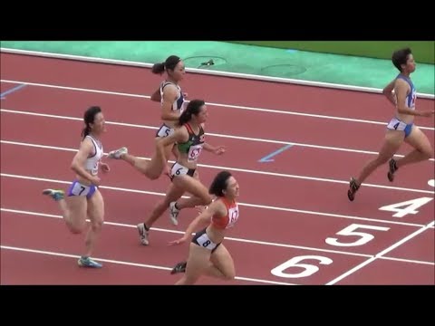関東陸上競技選手権2017 女子200m準決勝1組