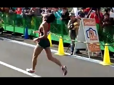 2014 福知山マラソン 川内優輝さん 一位ゴール